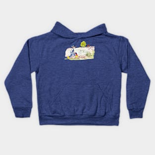 Adventures of a Child playing on the farm. Kids Hoodie